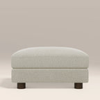 Halton Footstool | Speckled Stone Sustainable Boucle