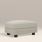 Halton Footstool | Speckled Stone Sustainable Boucle