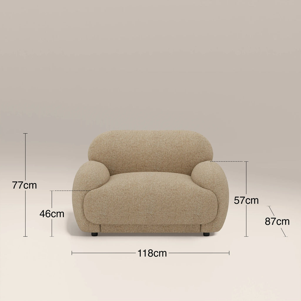 Cloud Armchair | Speckled Latte Boucle