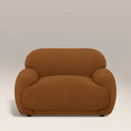 Cloud Armchair | Caramel Brown Sustainable Mohair Velvet