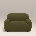 Cloud Armchair | Moss Green Sustainable Mohair Velvet