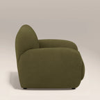 Cloud Armchair | Moss Green Sustainable Mohair Velvet