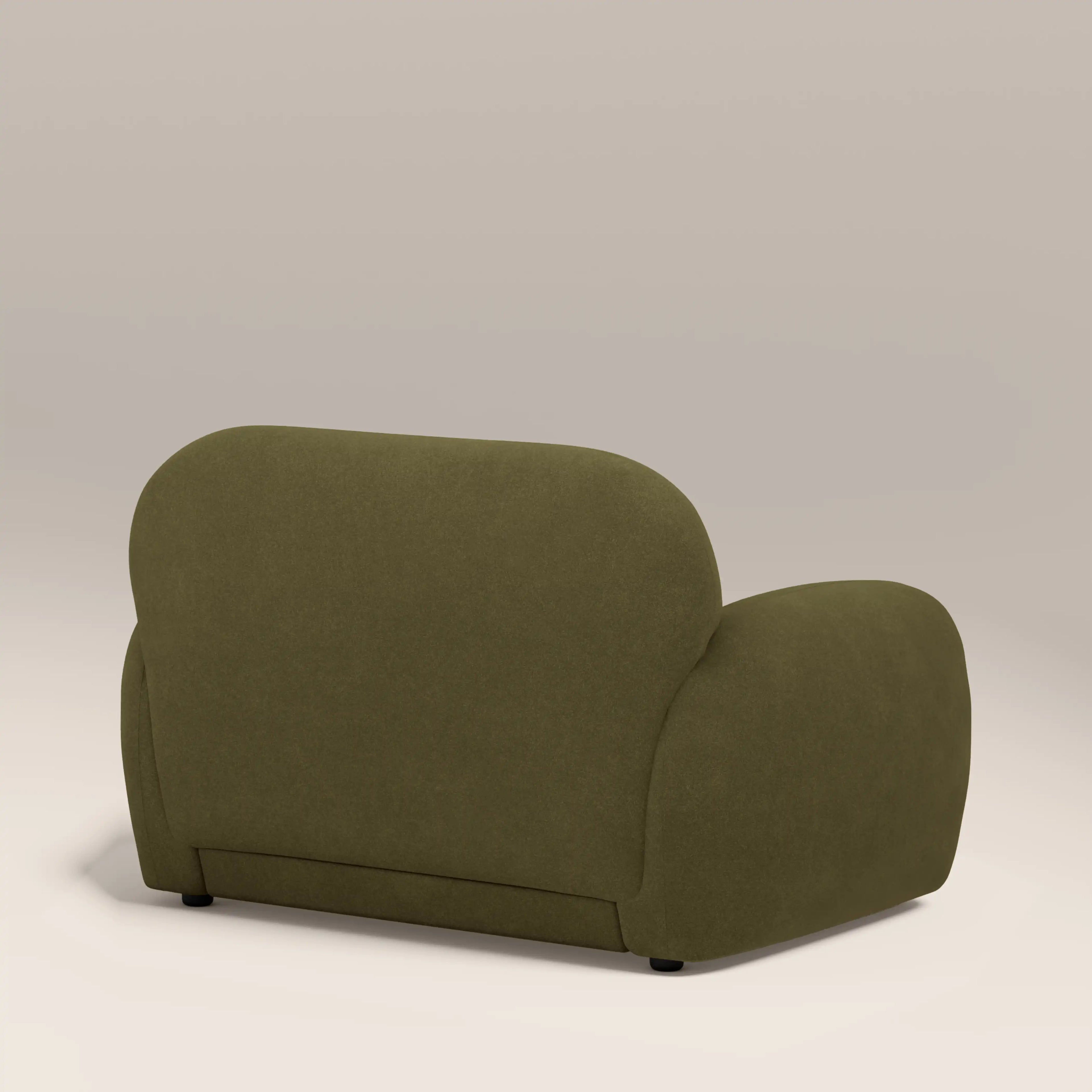 Cloud Armchair | Moss Green Sustainable Mohair Velvet
