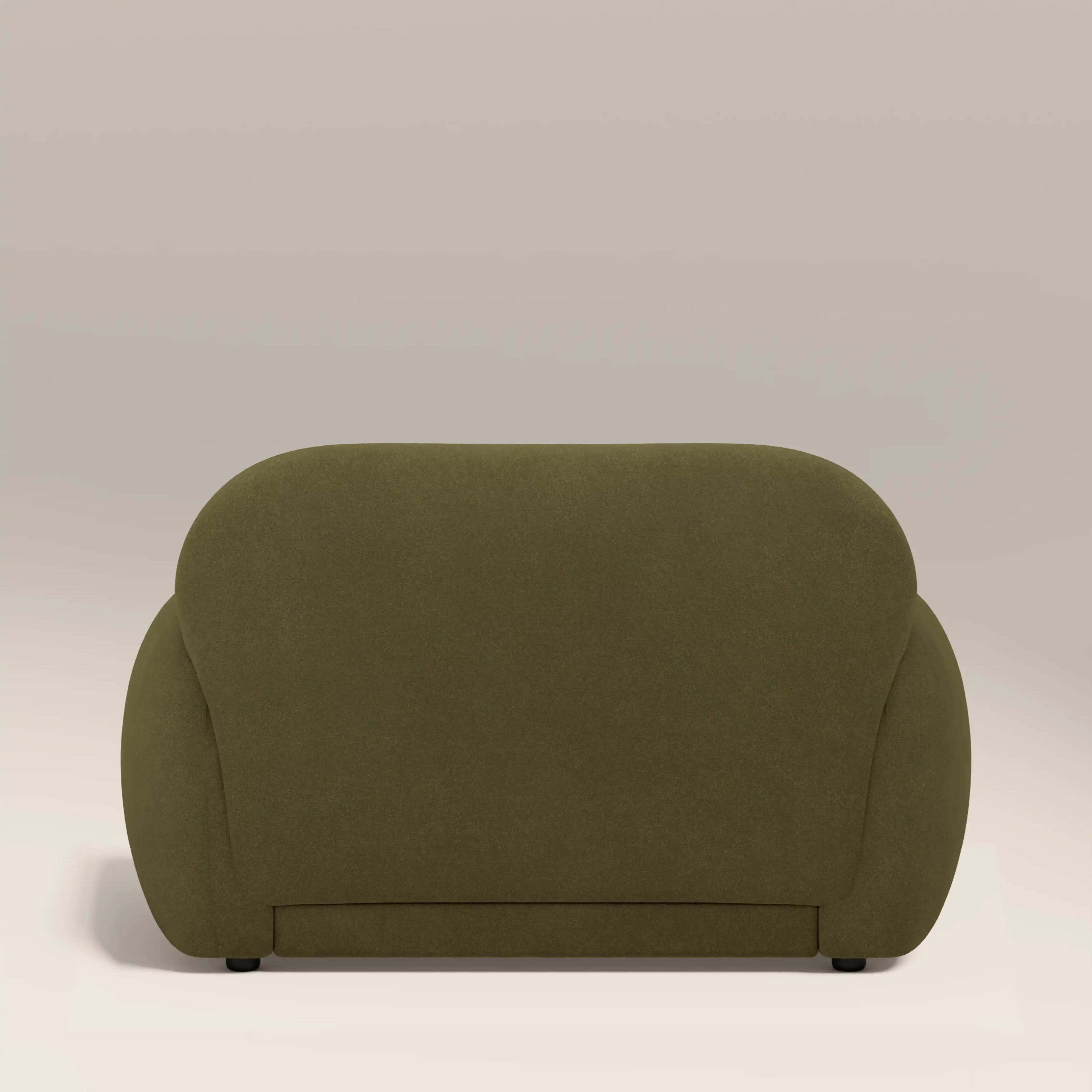 Cloud Armchair | Moss Green Sustainable Mohair Velvet
