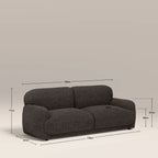 Cloud 2 Seater Sofa | Speckled Espresso Boucle