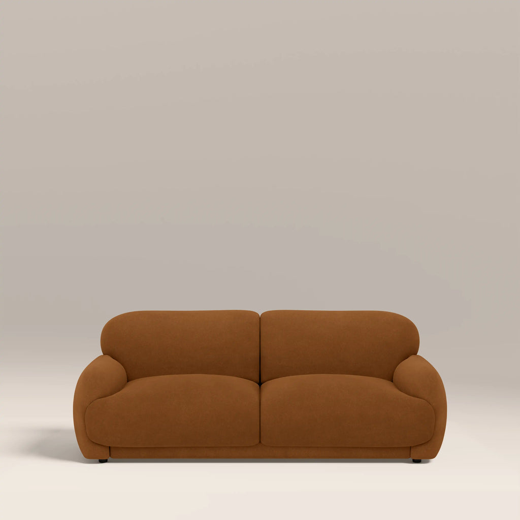Cloud 2 Seater Sofa | Caramel Brown Sustainable Mohair Velvet