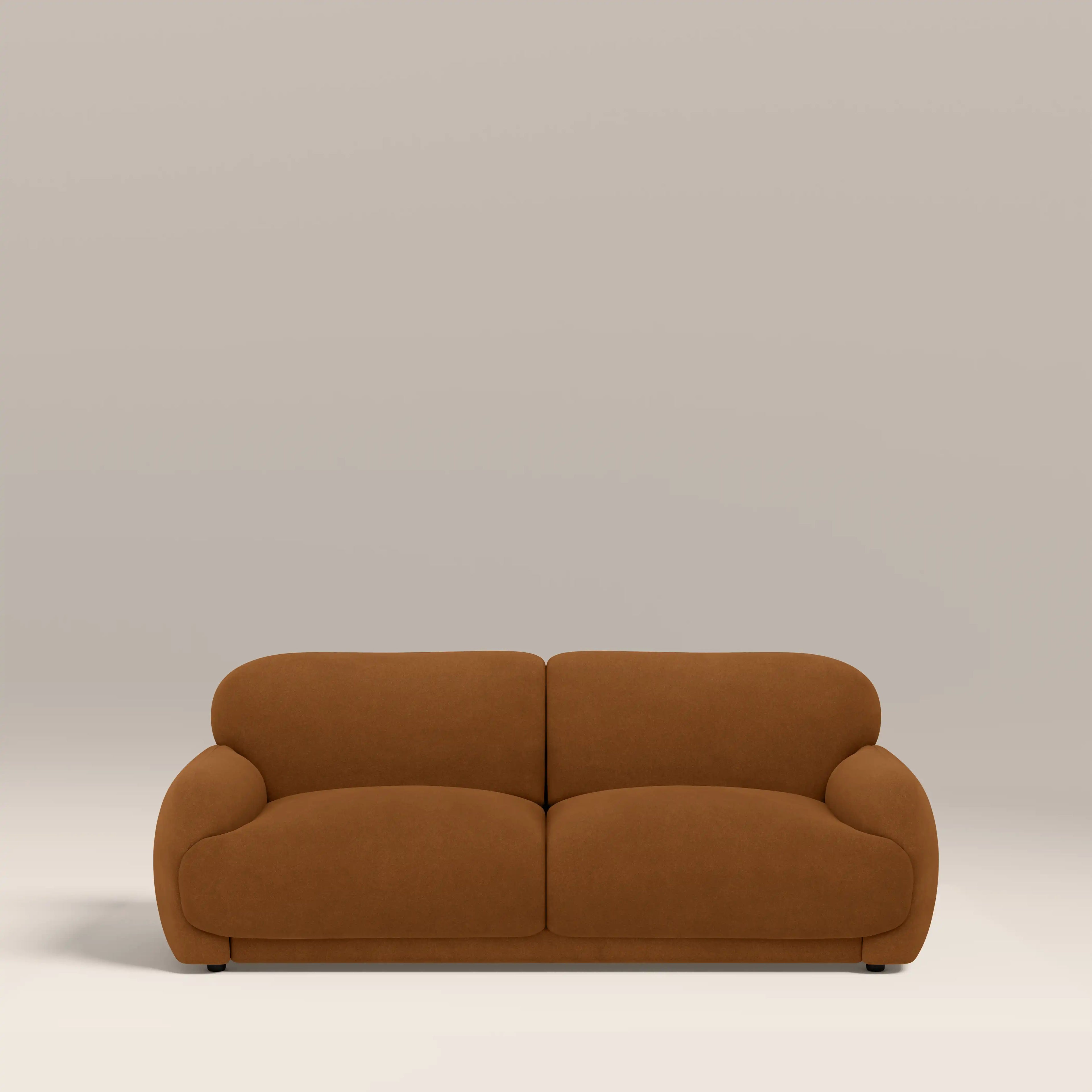 Cloud 2 Seater Sofa | Caramel Brown Sustainable Mohair Velvet