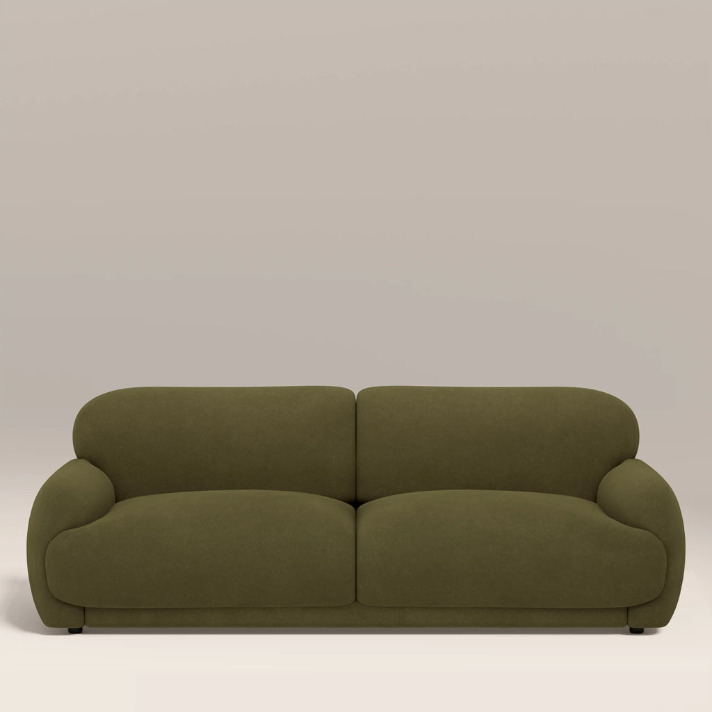 Cloud 3 Seater Sofa | Moss Green Sustainable Mohair Velvet