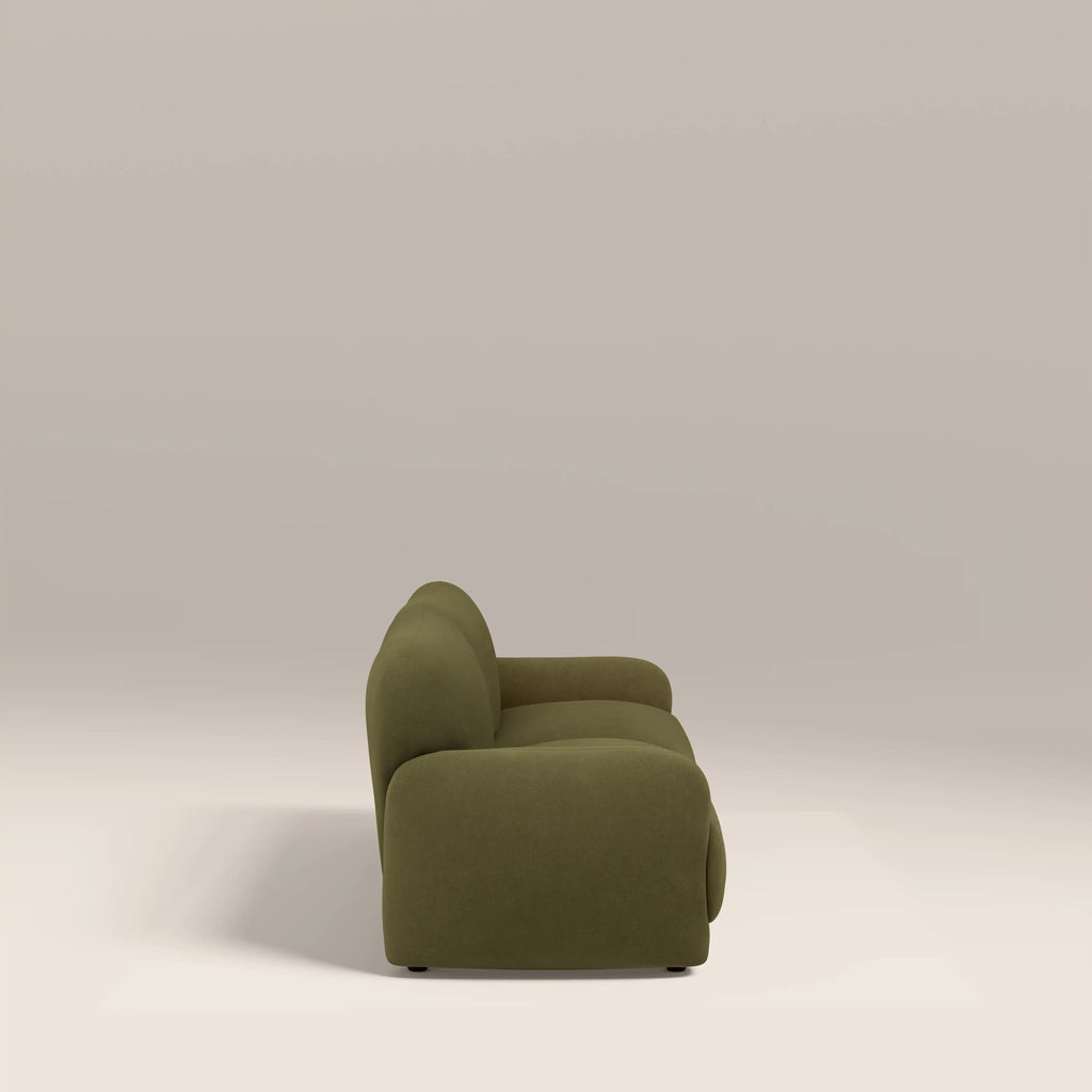 Cloud 3 Seater Sofa | Moss Green Sustainable Mohair Velvet