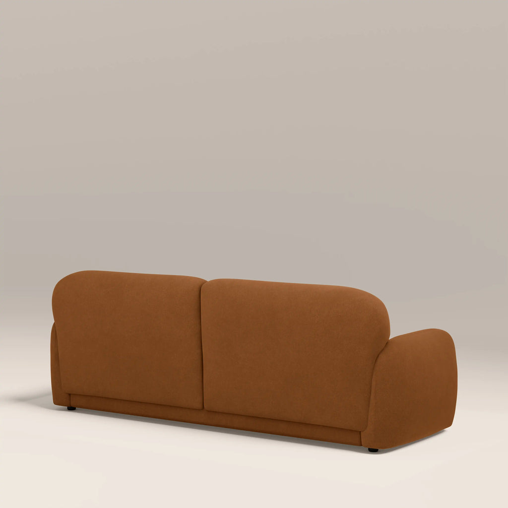 Cloud 3 Seater Sofa | Caramel Brown Sustainable Mohair Velvet