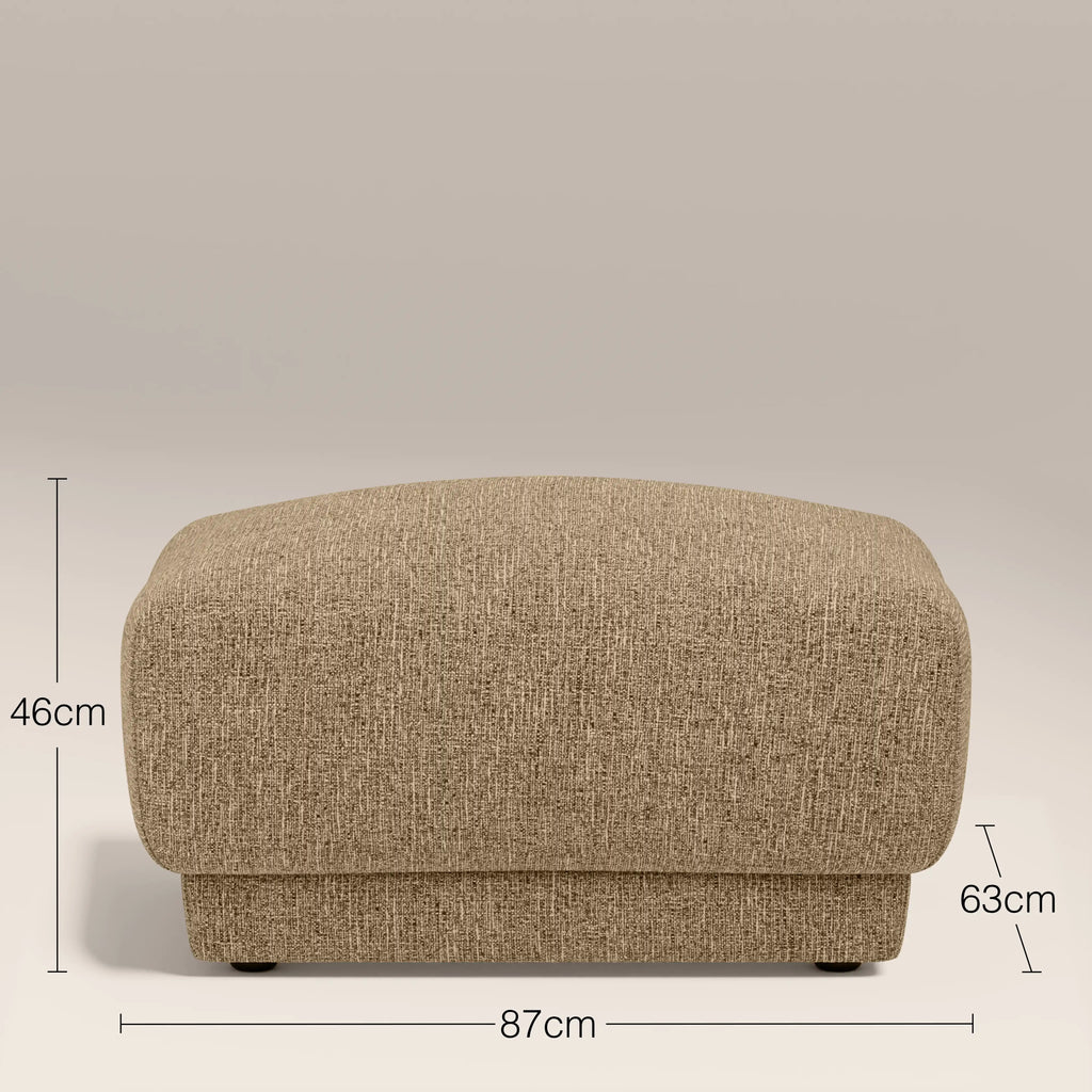 Cloud Footstool | Speckled Cappuccino Boucle