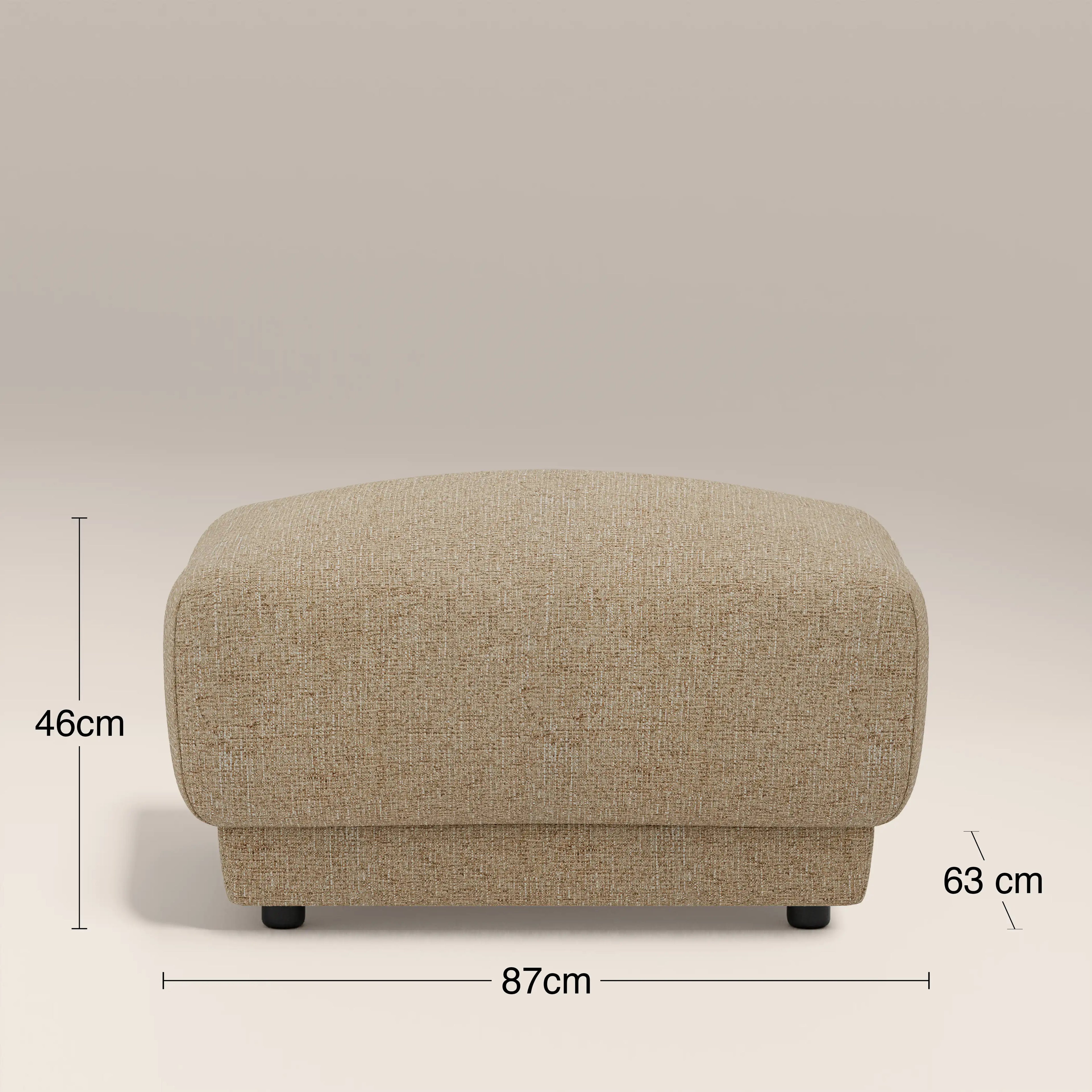 Cloud Footstool | Speckled Latte Boucle