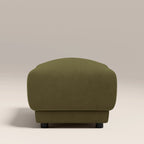 Cloud Footstool | Moss Green Sustainable Mohair Velvet