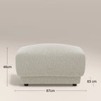 Cloud Footstool | Speckled Stone Sustainable Boucle