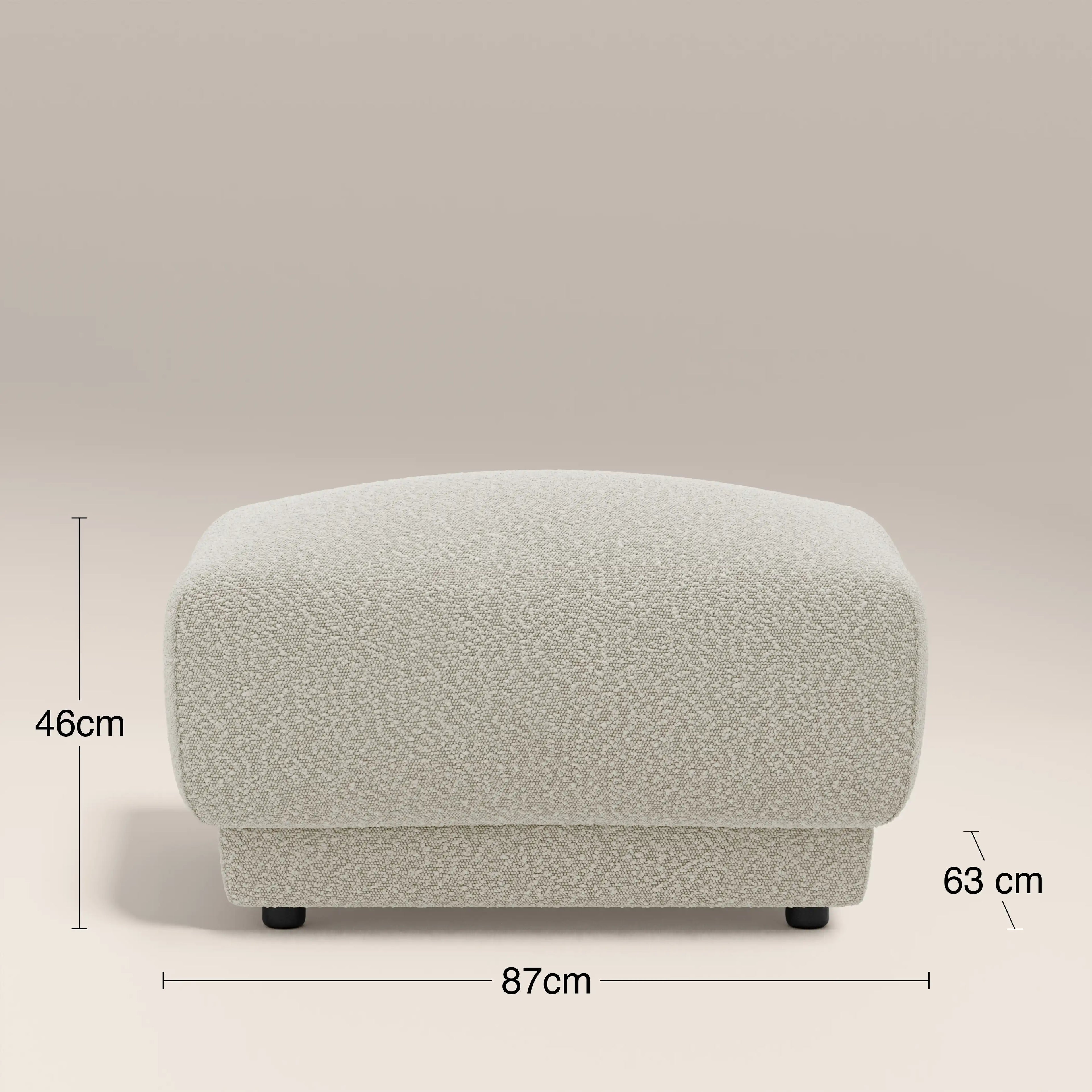 Cloud Footstool | Speckled Stone Sustainable Boucle