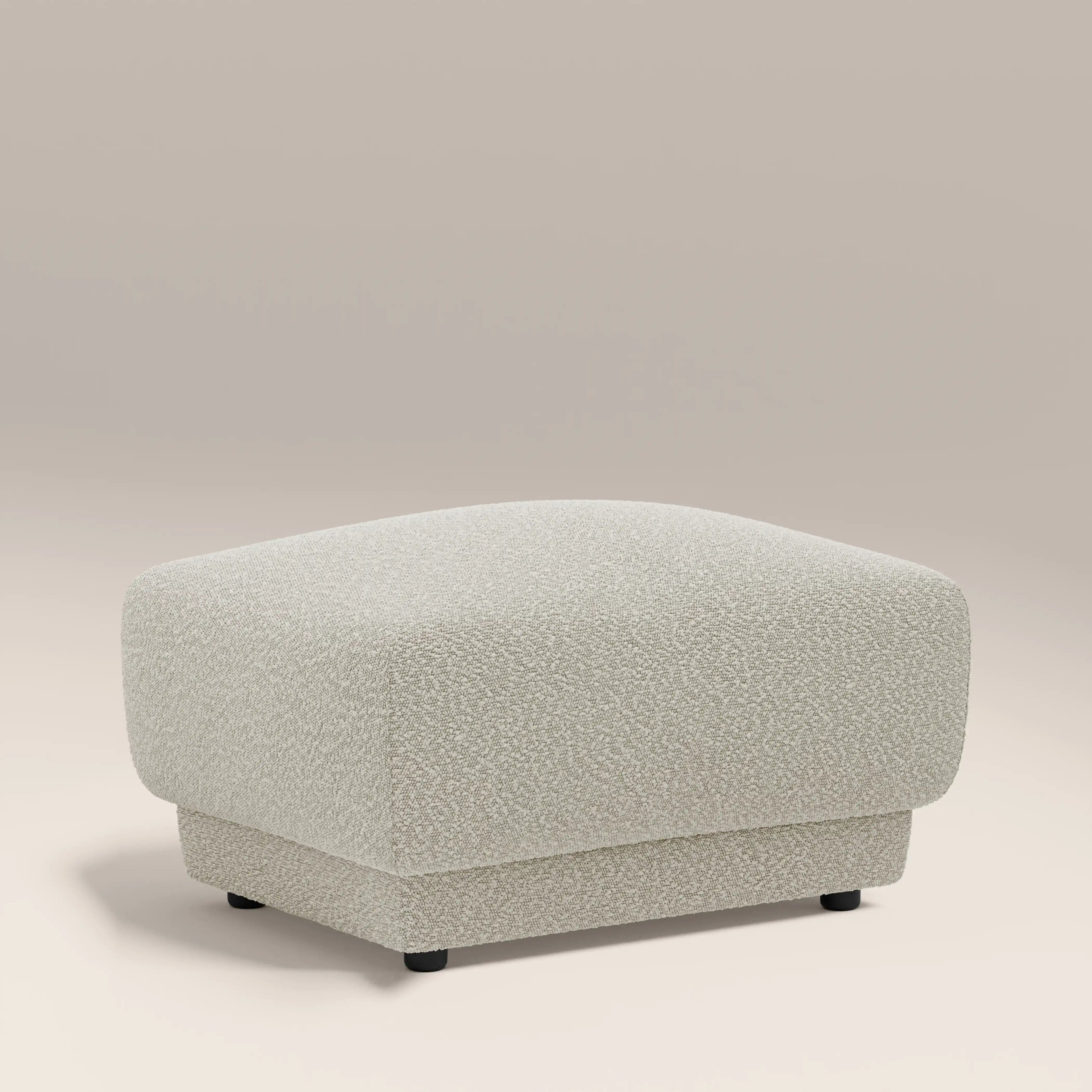 Cloud Footstool | Speckled Stone Sustainable Boucle