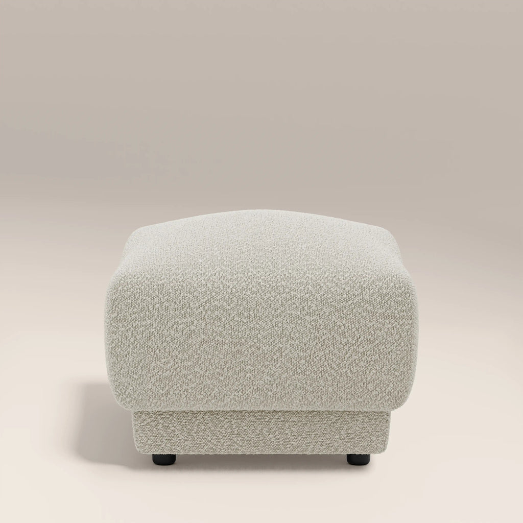 Cloud Footstool | Speckled Stone Sustainable Boucle
