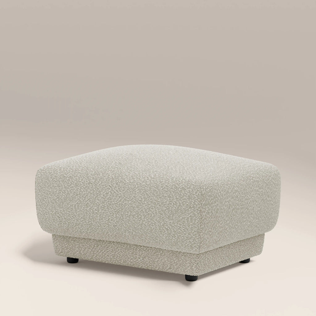 Cloud Footstool | Speckled Stone Sustainable Boucle