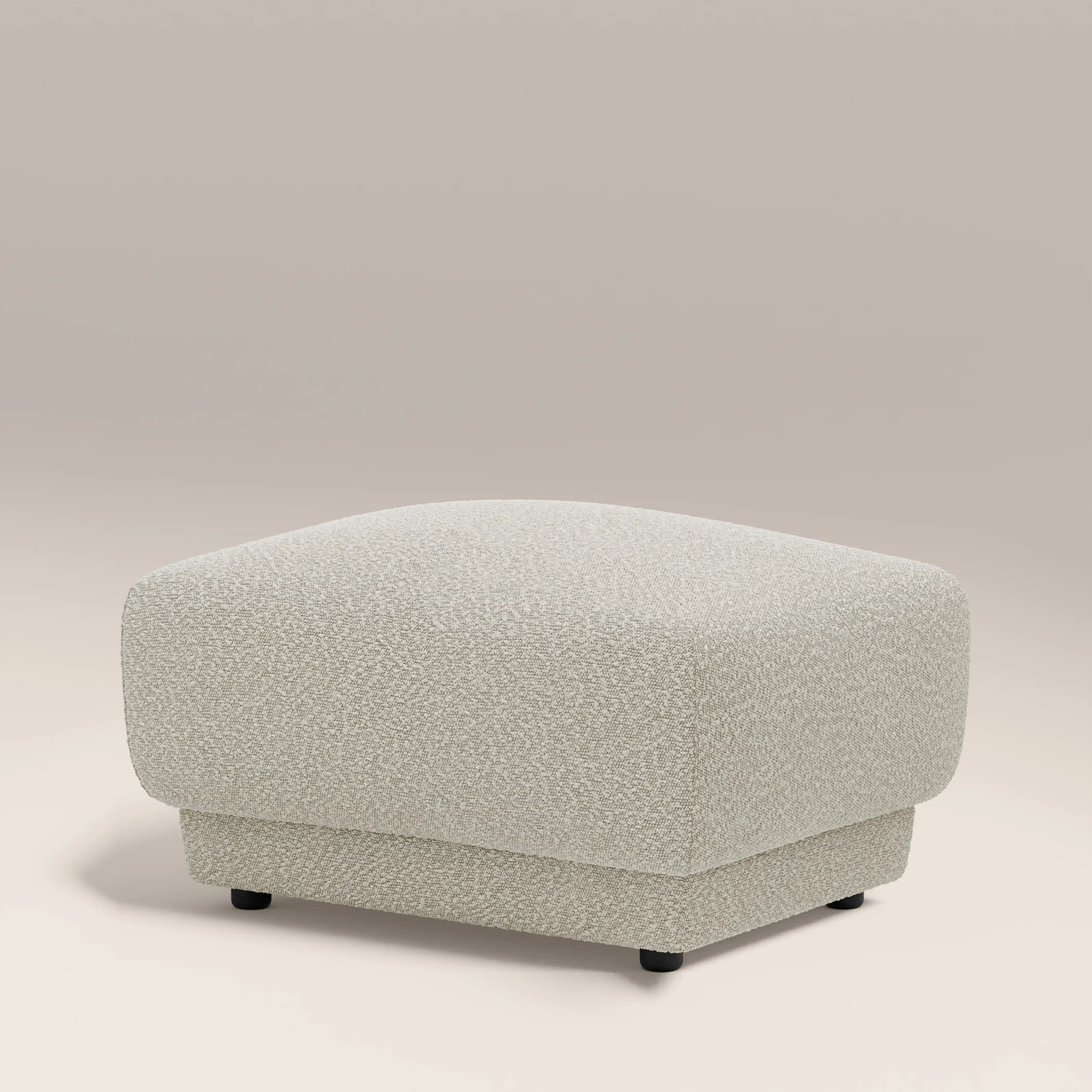 Cloud Footstool | Speckled Stone Sustainable Boucle