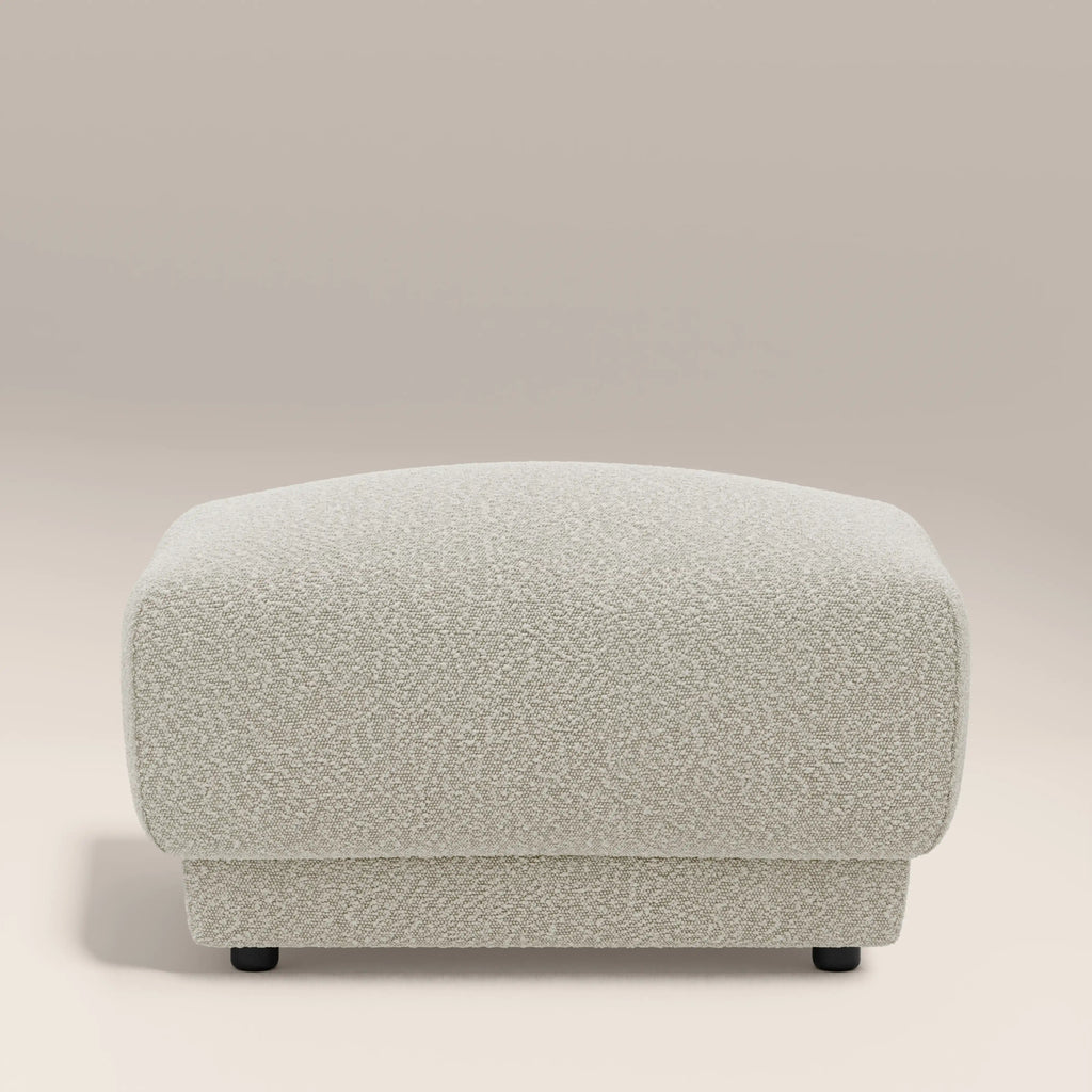 Cloud Footstool | Speckled Stone Sustainable Boucle