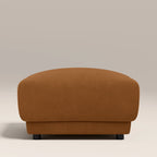 Cloud Footstool | Caramel Brown Sustainable Mohair Velvet