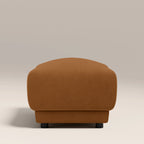 Cloud Footstool | Caramel Brown Sustainable Mohair Velvet