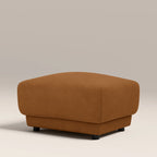 Cloud Footstool | Caramel Brown Sustainable Mohair Velvet