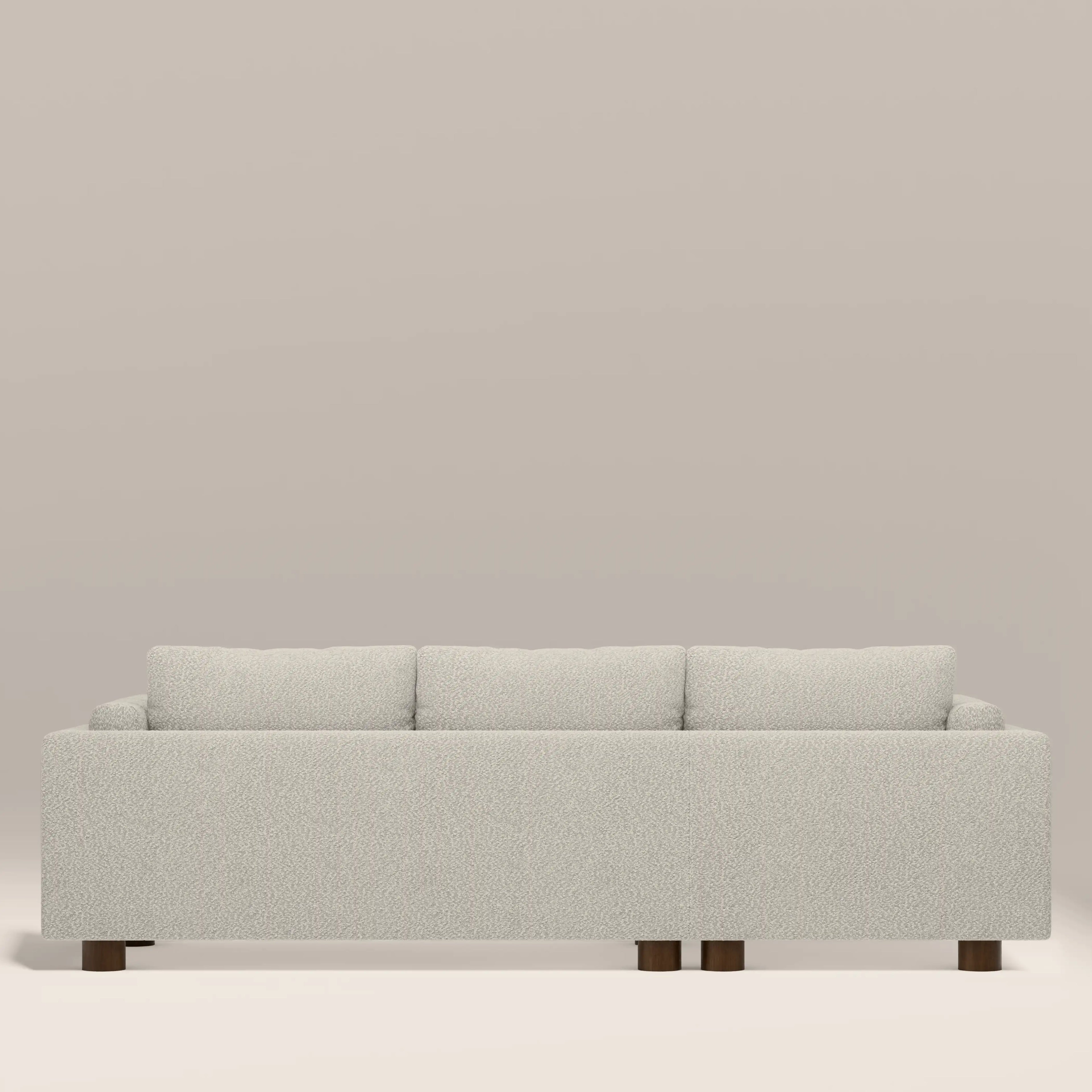 Halton Left Hand Chaise Sofa | Speckled Stone Sustainable Boucle