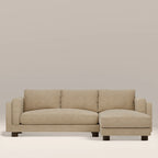 Halton Right Hand Chaise Sofa | Speckled Latte Boucle