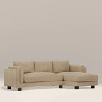 Halton Right Hand Chaise Sofa | Speckled Latte Boucle
