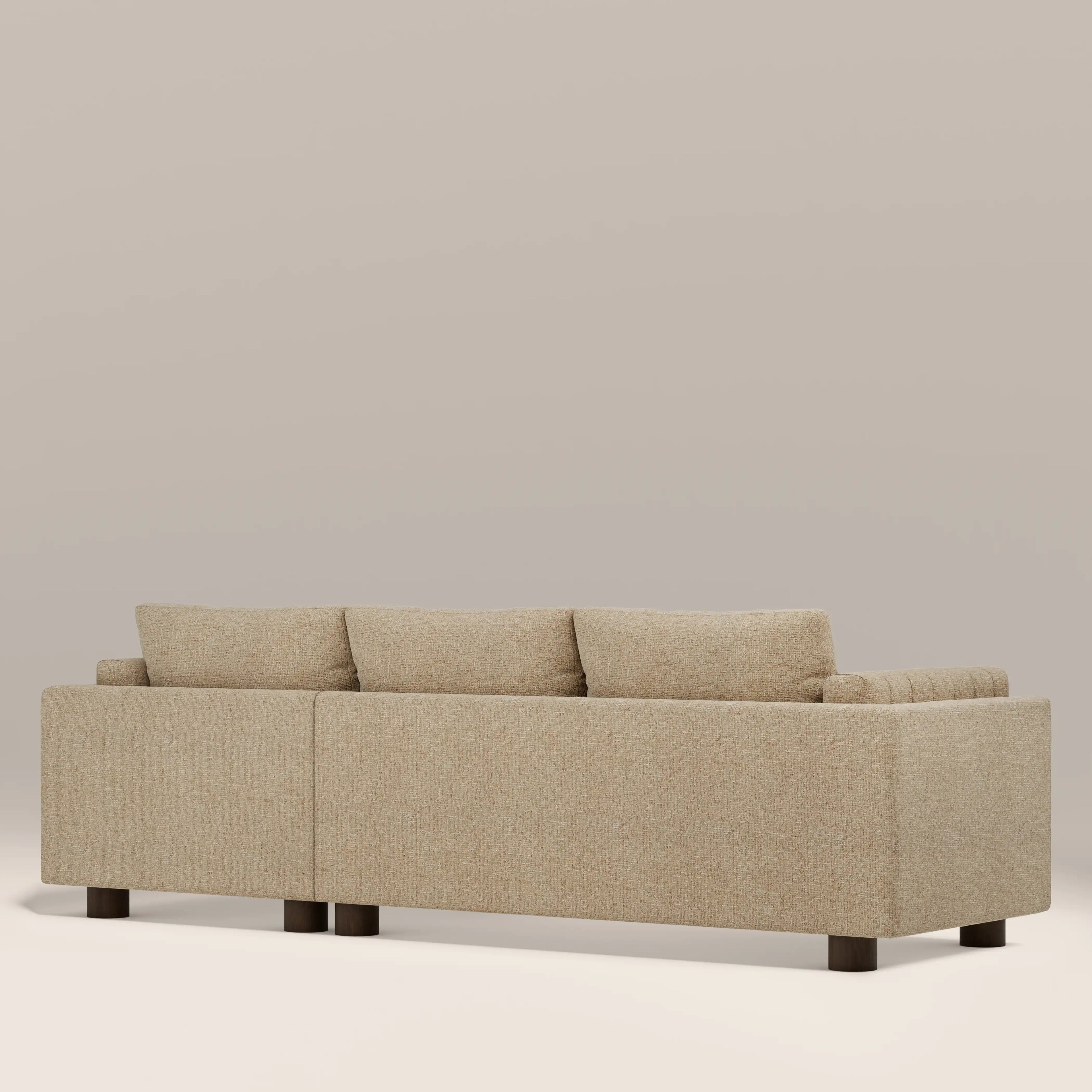 Halton Right Hand Chaise Sofa | Speckled Latte Boucle