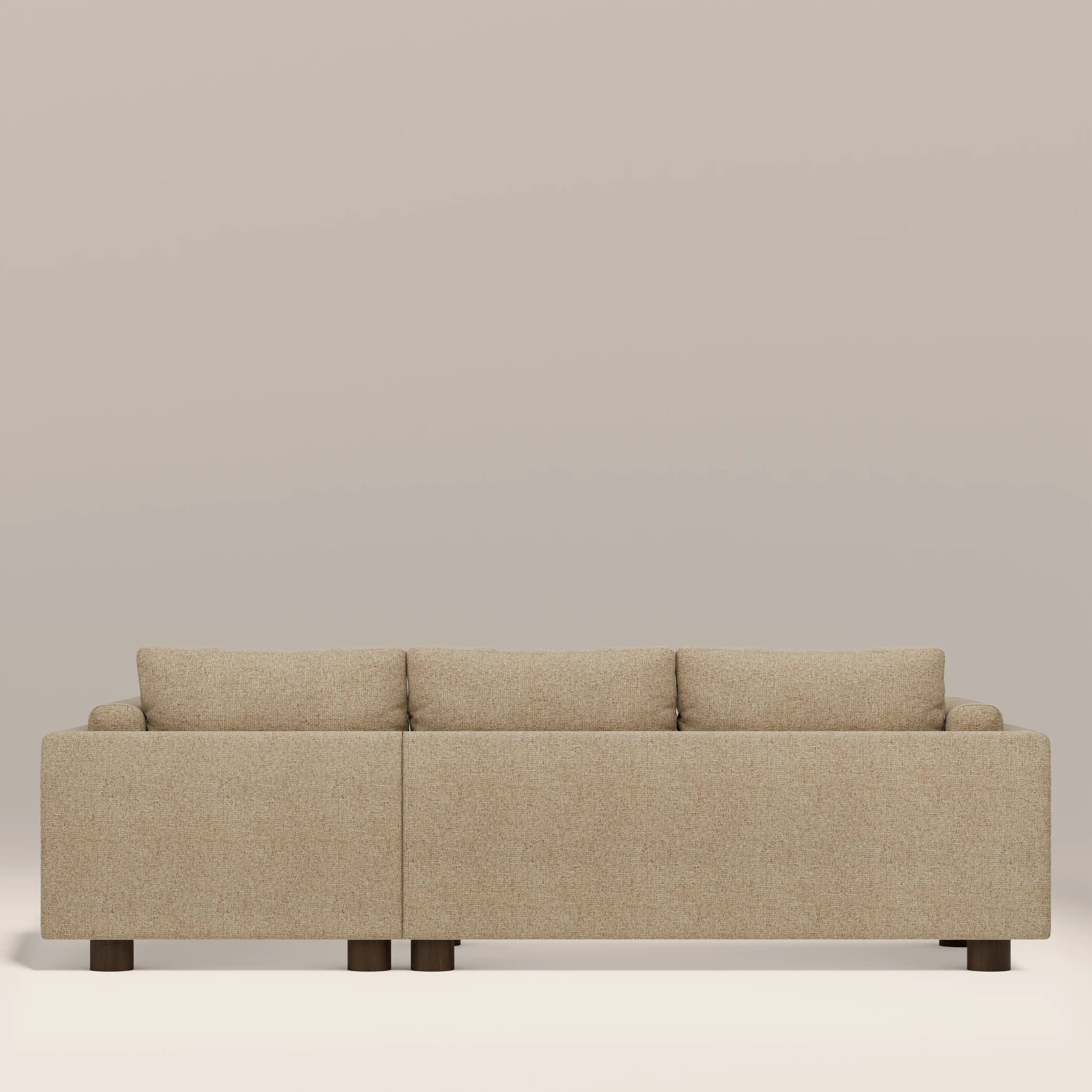 Halton Right Hand Chaise Sofa | Speckled Latte Boucle