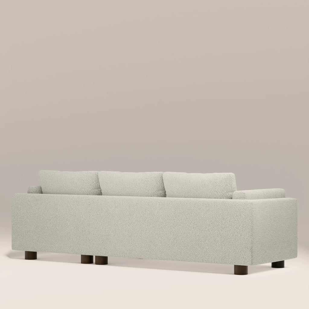 Halton Right Hand Chaise Sofa | Speckled Stone Sustainable Boucle