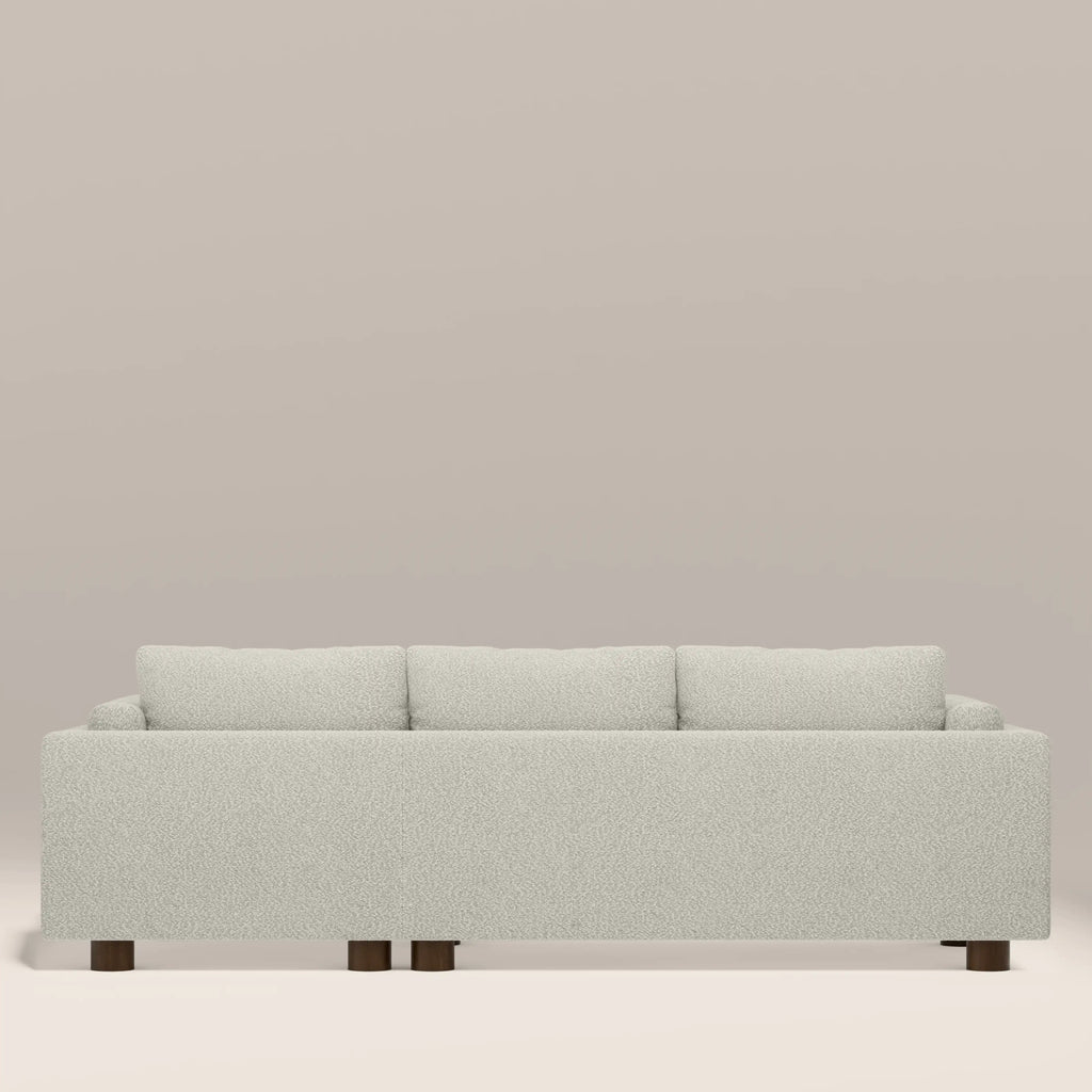 Halton Right Hand Chaise Sofa | Speckled Stone Sustainable Boucle