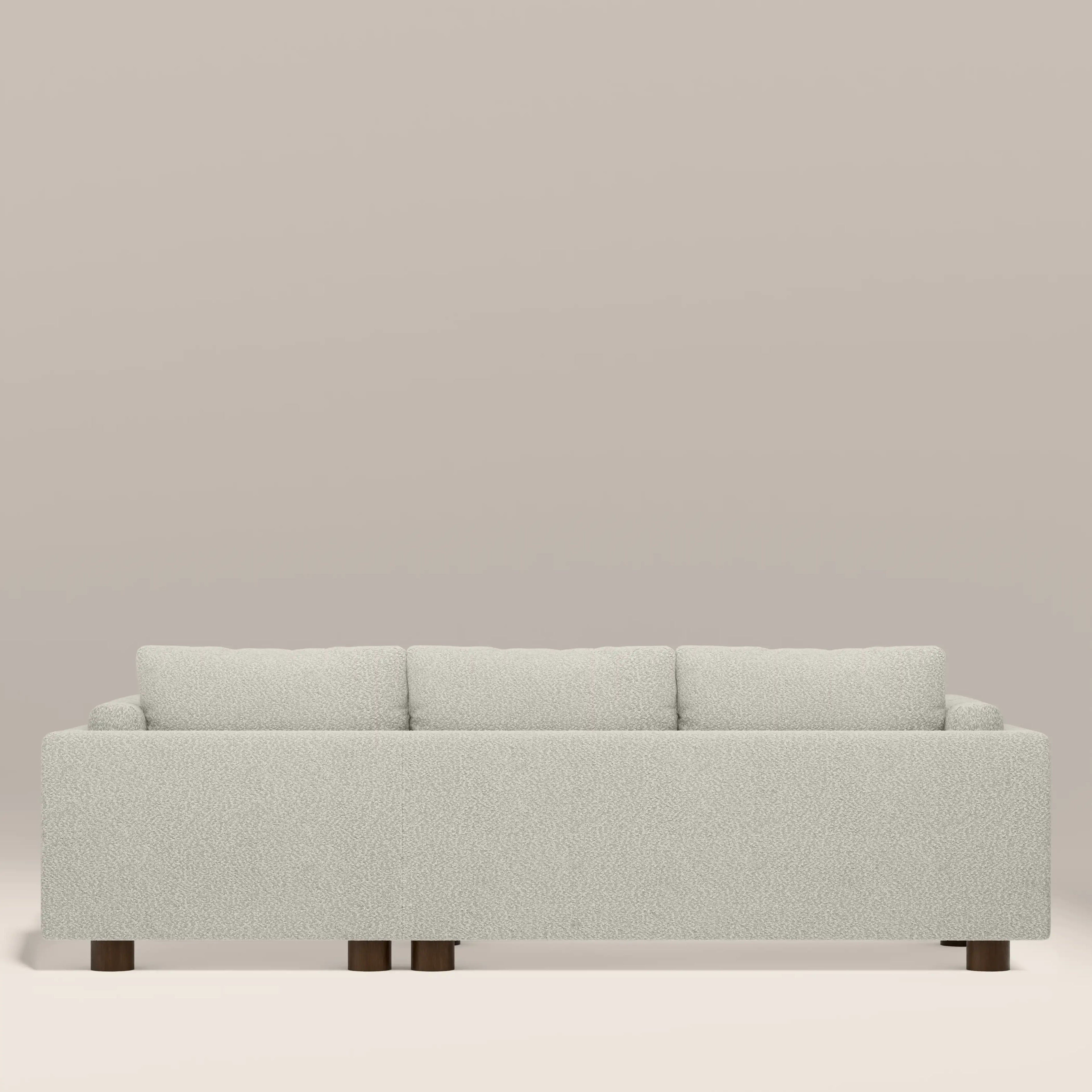Halton Right Hand Chaise Sofa | Speckled Stone Sustainable Boucle