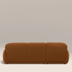 Cloud Left Hand Chaise Sofa | Caramel Brown Sustainable Mohair Velvet