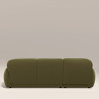 Cloud Left Hand Chaise Sofa | Moss Green Sustainable Mohair Velvet