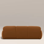 Cloud Right Hand Chaise Sofa | Caramel Brown Sustainable Mohair Velvet
