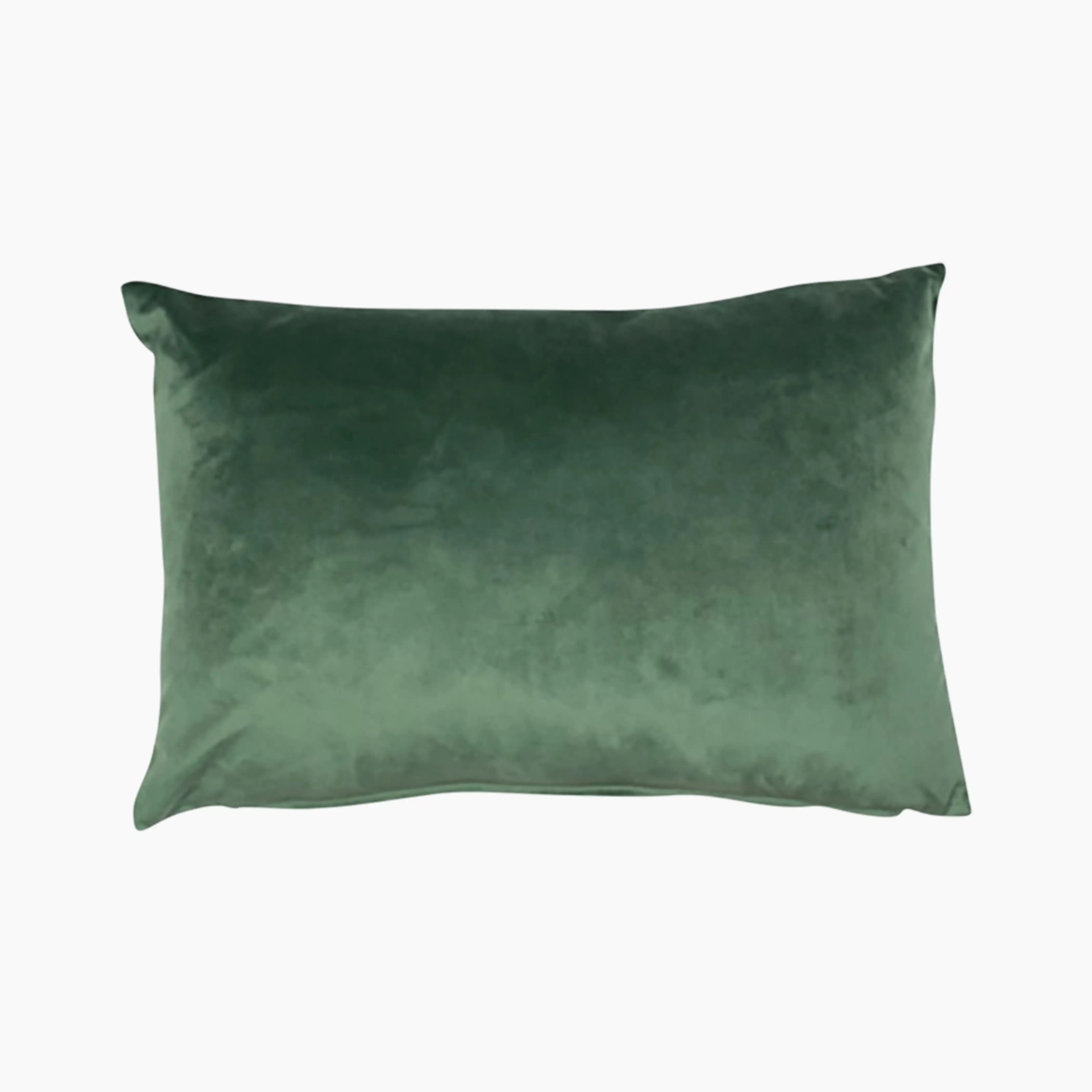 Delaney Rectangle Velvet Cushion | Eucalyptus Green