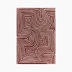 Bauhaus Hand Tufted Rug | Plum