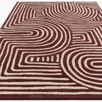 Bauhaus Hand Tufted Rug | Plum