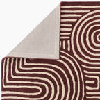 Bauhaus Hand Tufted Rug | Plum