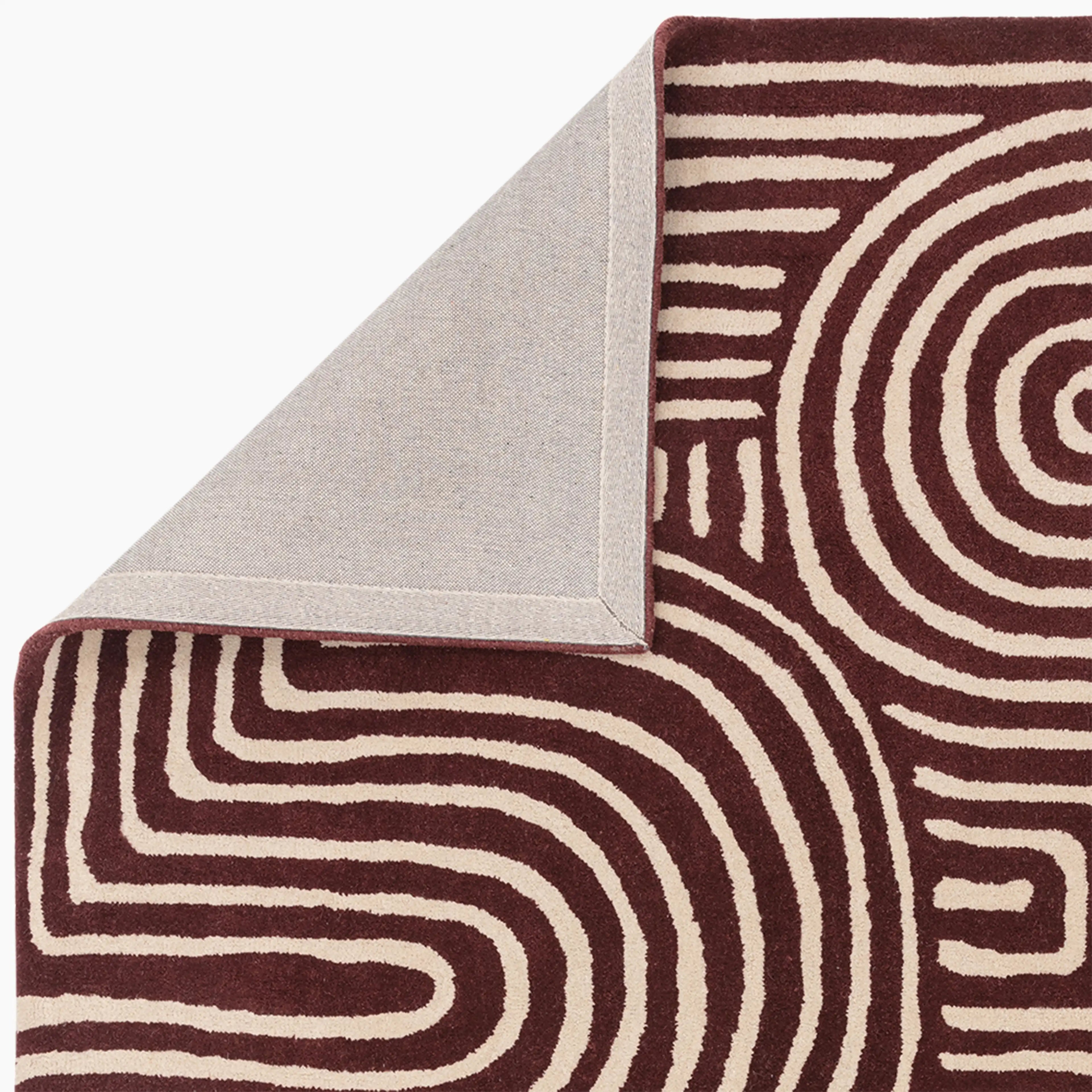 Bauhaus Hand Tufted Rug | Plum