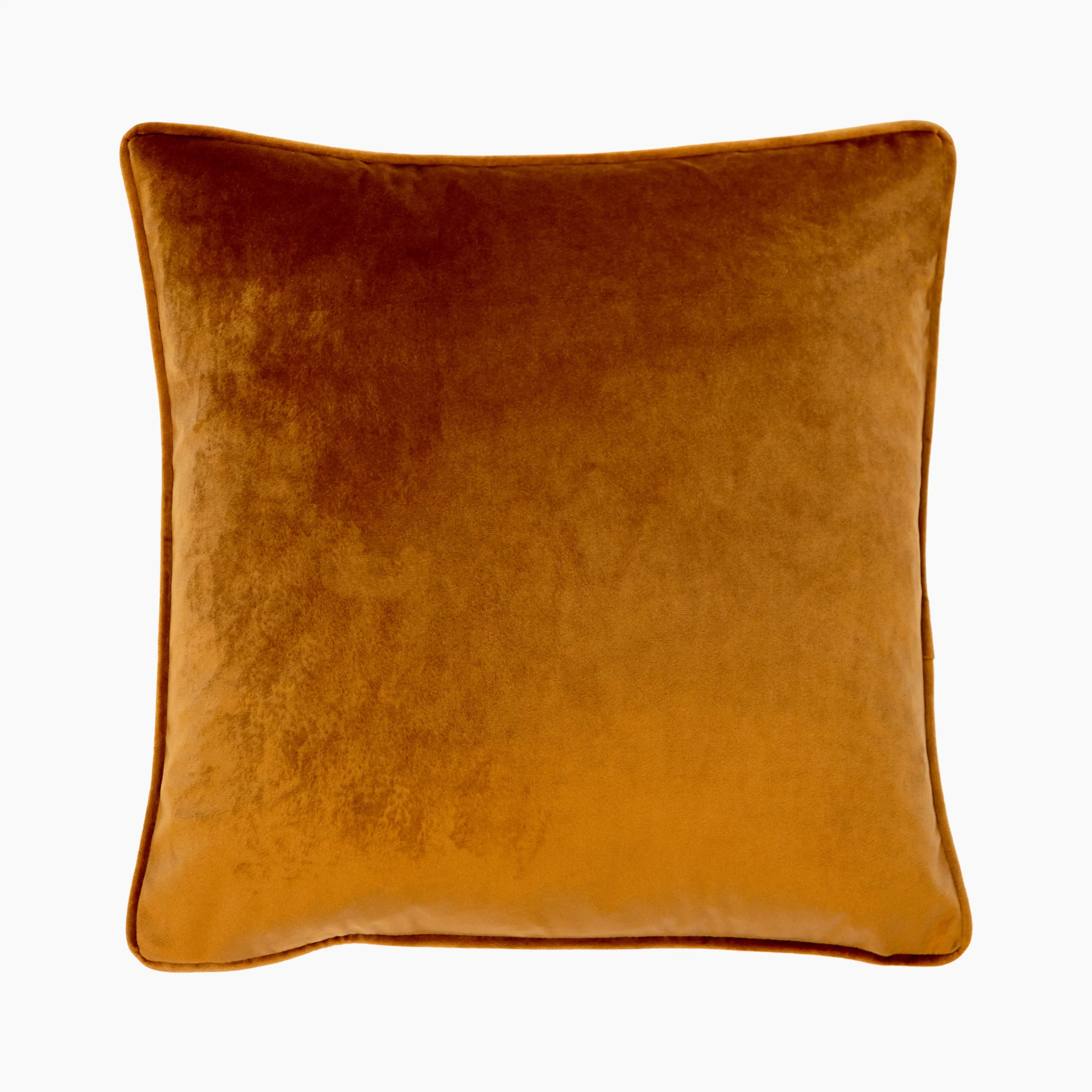 Delaney Square Velvet Cushion | Tan