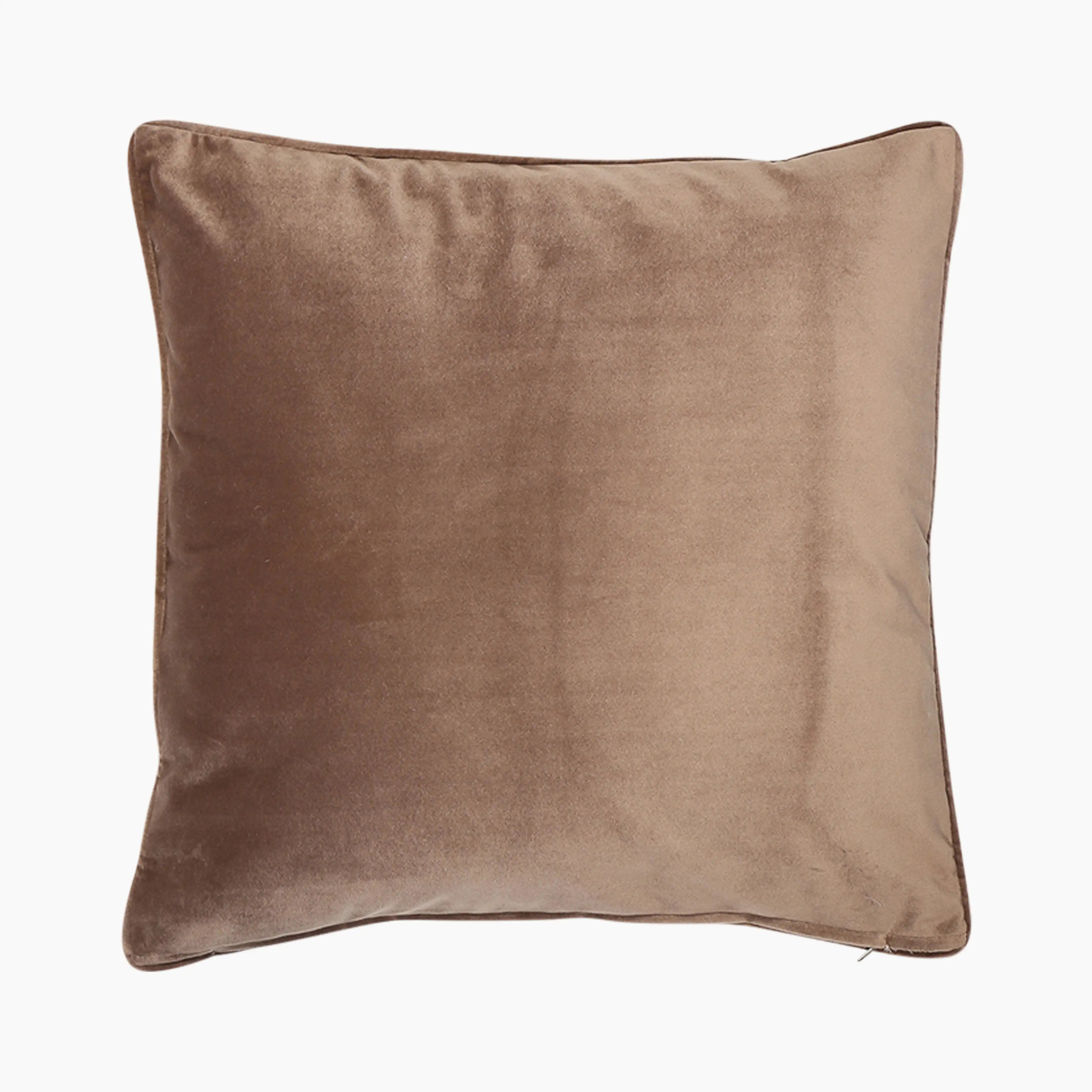 Delaney Square Velvet Cushion | Taupe