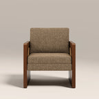 Greta Accent Chair | Speckled Cappuccino Boucle & Walnut