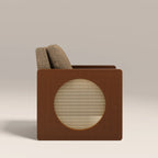 Greta Accent Chair | Speckled Cappuccino Boucle & Walnut