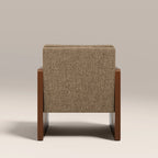Greta Accent Chair | Speckled Cappuccino Boucle & Walnut