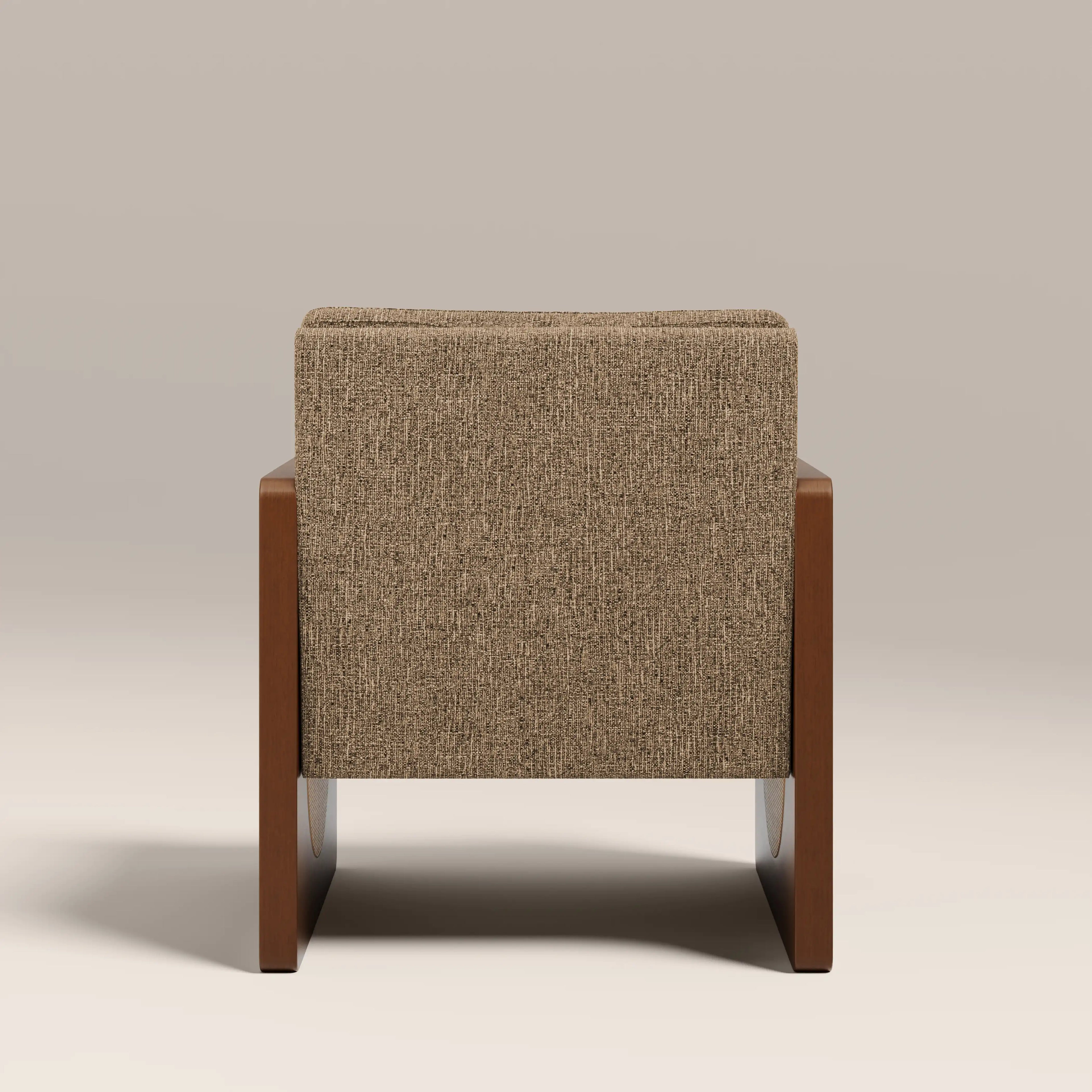 Greta Accent Chair | Speckled Cappuccino Boucle & Walnut