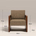 Greta Accent Chair | Speckled Cappuccino Boucle & Walnut